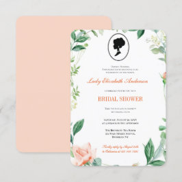 Invitación Flores salvajes rosadas de presupuesto Bridgerton