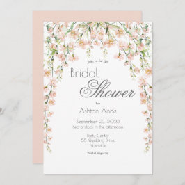 Invitación Flores salvajes rosadas Rubor Floral Brillante Duc