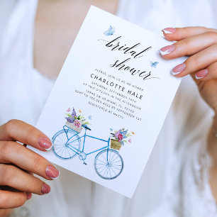 Invitación Flores salvajes rusas de color de agua