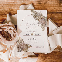 Invitación Flores secas con el tema del desierto Bridal Showe