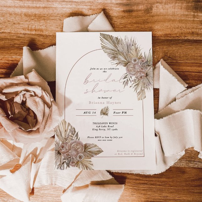 Invitación Flores secas con el tema del desierto Bridal Showe (Subido por el creador)