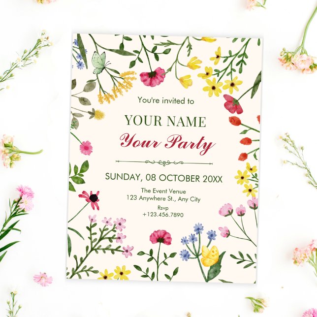 Invitación Flores silvestres (Subido por el creador)