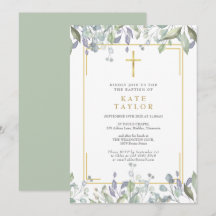 Flores silvestres acuarela Bautismo floral Cristia