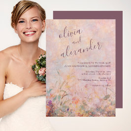 Invitación Flores silvestres acuarela Boda floral