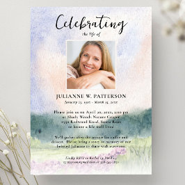 Invitación Flores silvestres acuáticas celebración de la foto