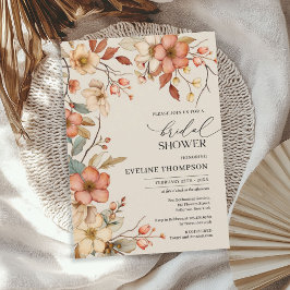 Invitación Flores silvestres acuáticas de otoño ducha de novi