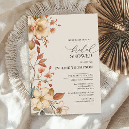Invitación Flores silvestres acuáticas de otoño ducha de novi
