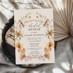 Invitación Flores silvestres acuáticas modernas escribían oto