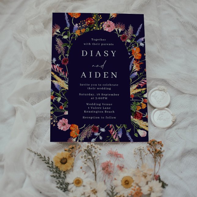Invitación Flores silvestres acuáticas y Boda de la Marina (Subido por el creador)