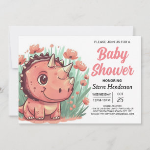 Invitación Flores silvestres adoran el Baby Shower Chica de d