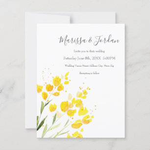 Invitación Flores silvestres amarillas