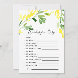 Invitación Flores silvestres amarillas para el bebé