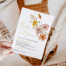 Flores silvestres Baby Shower, bebé en flor