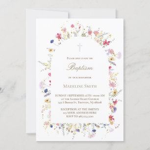 Invitación Flores silvestres bautistas