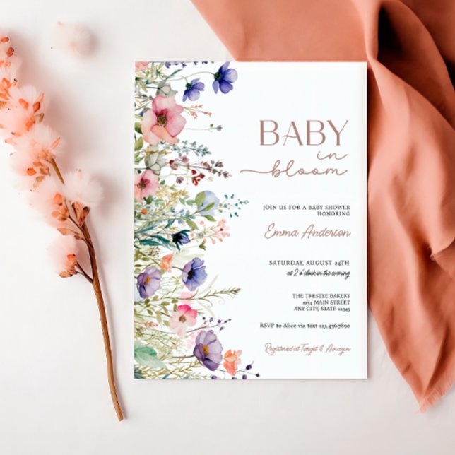 Invitación Flores silvestres bebé en Baby Shower en Bloom (Subido por el creador)