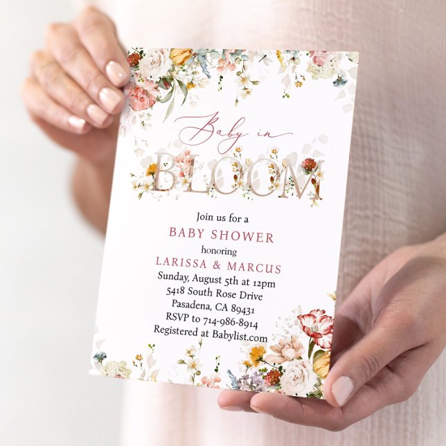 Invitación Flores silvestres bebé en Baby Shower en Bloom (Subido por el creador)