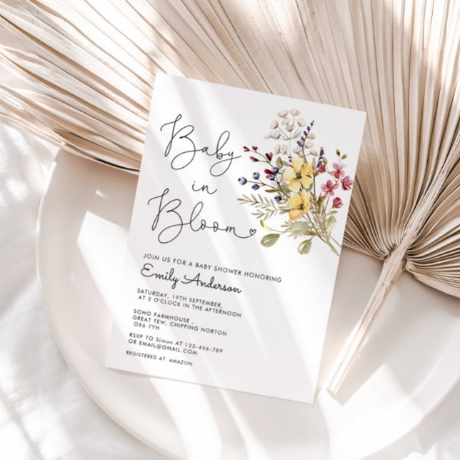 Invitación Flores silvestres bebé en Baby Shower en Bloom (Subido por el creador)