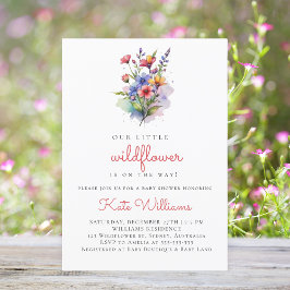 Invitación Flores silvestres Bebé en flor acuarela floral