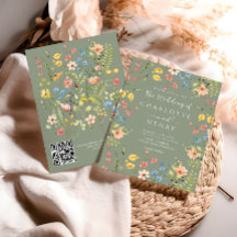 Flores silvestres Boda de código QR de Jardín de S