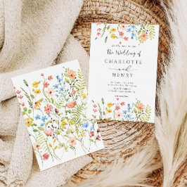 Invitación Flores silvestres Boda ruso elegante moderno