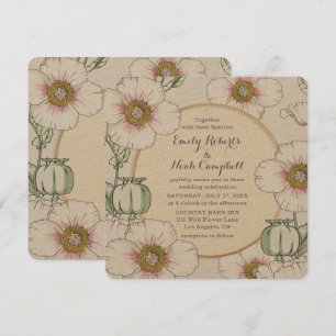 Invitación Flores silvestres Bodas rurales Pastel Floral Mode