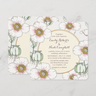 Invitación Flores silvestres Bodas rurales Pastel Floral Mode