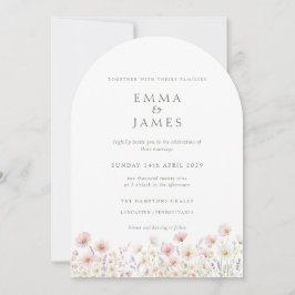 Invitación Flores silvestres boho Primavera Verano Verde salv