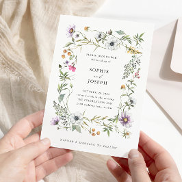 Invitación Flores silvestres botánicas | Boda elegante