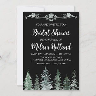 Invitación Flores silvestres brillantes ducha de novia en inv