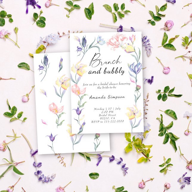 Invitación Flores silvestres - Brunch y cóctel de champagne p (Subido por el creador)
