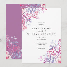 Invitación Flores Silvestres Campestres Boda Floral