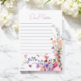 Invitación Flores silvestres cápsula del primer cumpleaños Ca