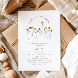Invitación Flores silvestres coloridas y un cumpleaños maravi