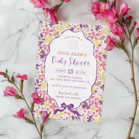 Flores Silvestres de Arco Rosa Púrpura Baño de Beb