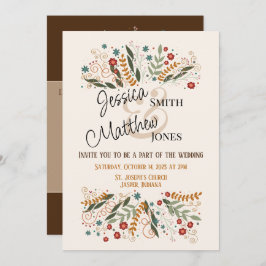 Invitación Flores silvestres de boda Modernidad Inspirivity E