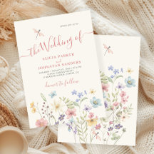Flores silvestres de Boho acuarela floral boda en 