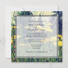 Invitación flores silvestres de diente de león boda de primav