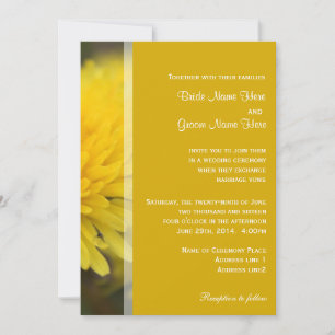 Invitación Flores silvestres de diente de león primavera, ver