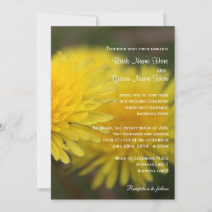 Invitación Flores silvestres de diente de león primavera, ver