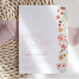 Invitación Flores silvestres de flores de ducha de novia mode