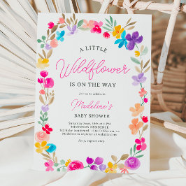 Invitación Flores silvestres de jardín pintadas pradera de la