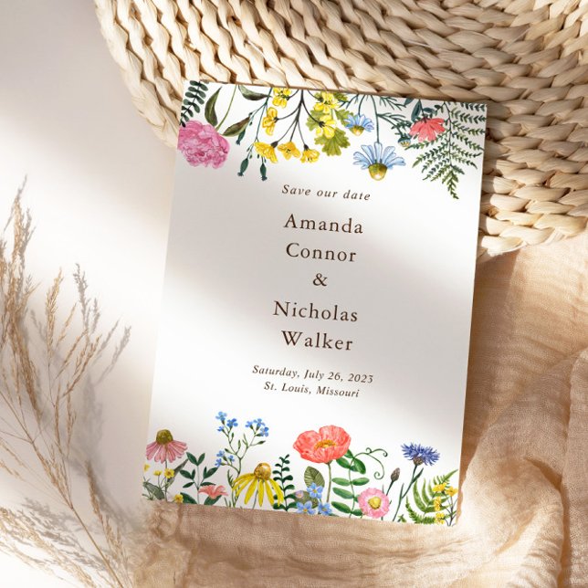 Invitación Flores silvestres de la pradera caprichosa salvan  (Subido por el creador)