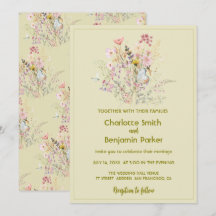 Flores silvestres de oro simple ramo boda floral