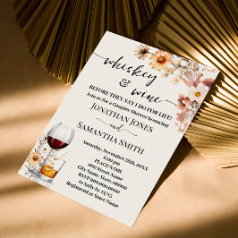 Invitación Flores silvestres de otoño ducha Whiskey y Parejas
