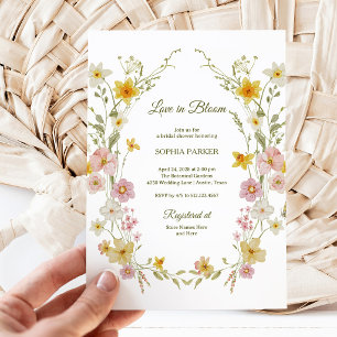 Invitación Flores silvestres de primavera Baby shower de ag