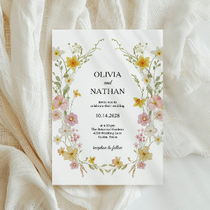 Invitación Flores silvestres de primavera Boda floral de ac