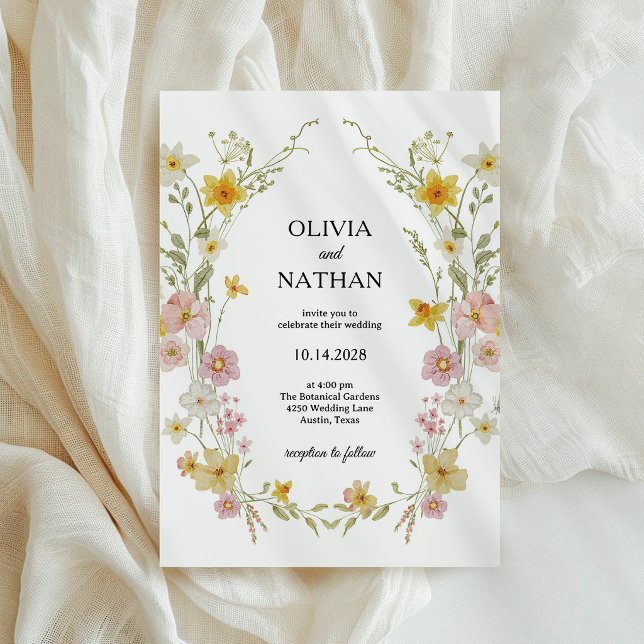 Invitación Flores silvestres de primavera | Boda floral de ac (Subido por el creador)
