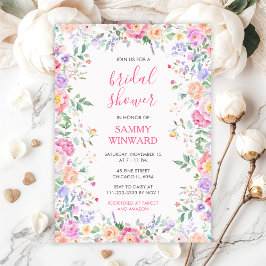 Invitación Flores silvestres de verano ducha de novia floral