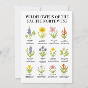 Invitación Flores silvestres del noroeste del Pacífico - Esti