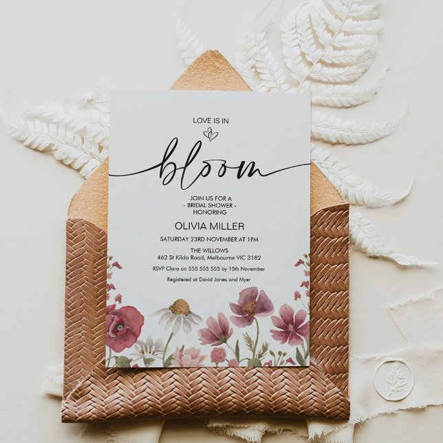 Invitación Flores silvestres El amor en la ducha de novias en (Subido por el creador)